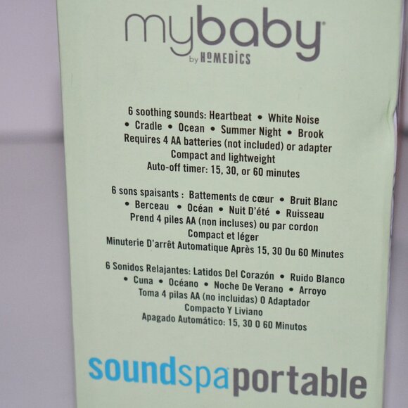 HoMedics MyBaby SoundSpa White Noise Machine for Babies - NIB - Picture 4 of 6
